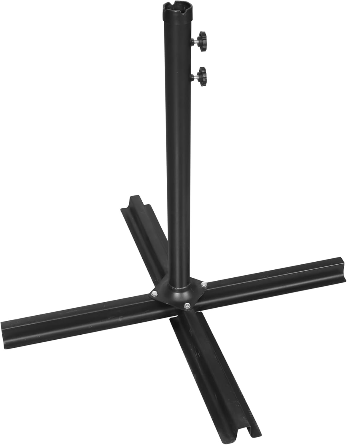 image:imageFlash Furniture Sedona Round Solar Cantilever Umbrella Commercial Grade with Built in Cross Base Crank and Tilt 32 LED Lights 6 Hour Run Time 10 FT GrayTan