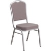 Gray Dot Fabric/Silver Frame
