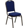 Navy Blue Patterned Fabric/Gold Vein Frame