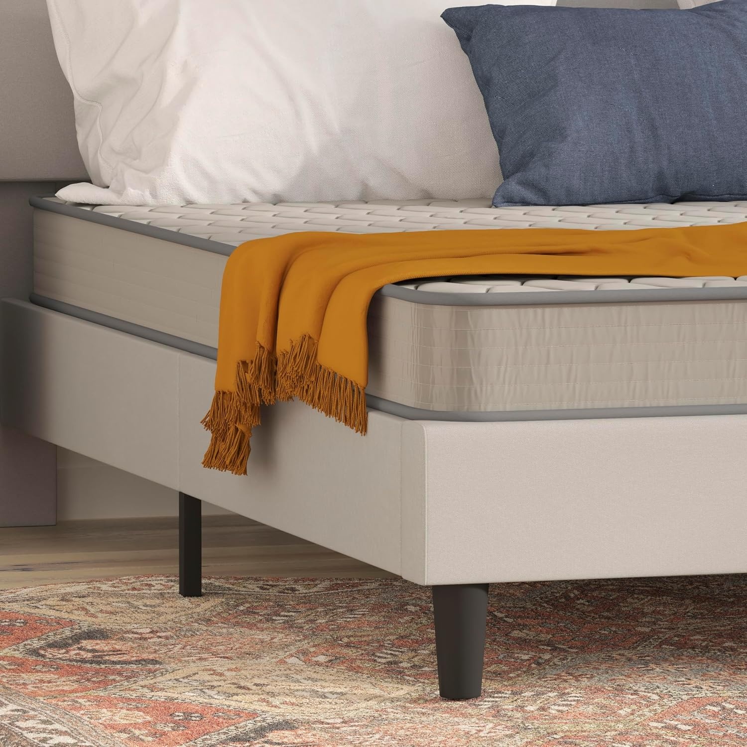 image:imageFlash Furniture Capri Comfortable Sleep 6 Inch CertiPURUS Certified Spring Mattress King Mattress in a Box Grey6 Inch
