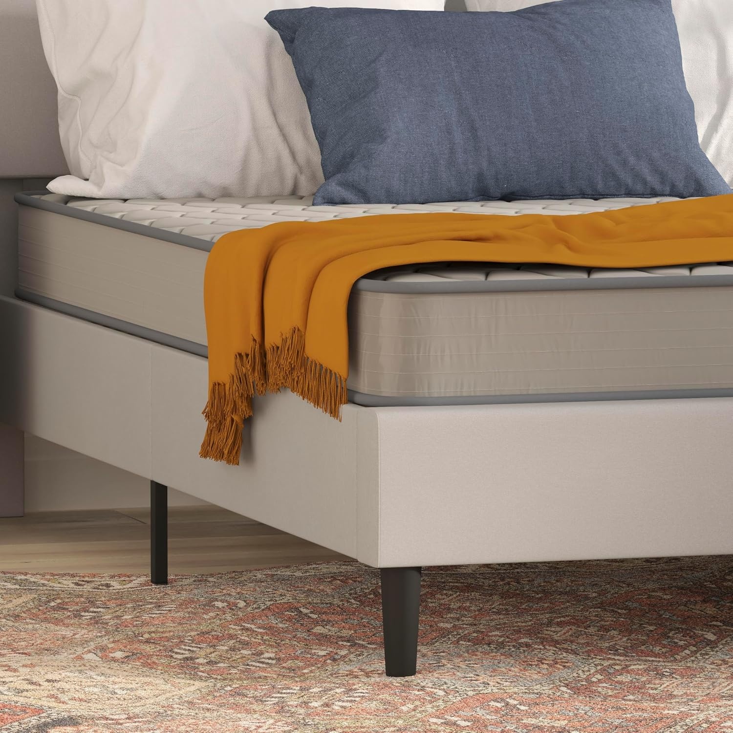 image:imageFlash Furniture Capri Comfortable Sleep 6 Inch CertiPURUS Certified Spring Mattress King Mattress in a Box Grey6 Inch