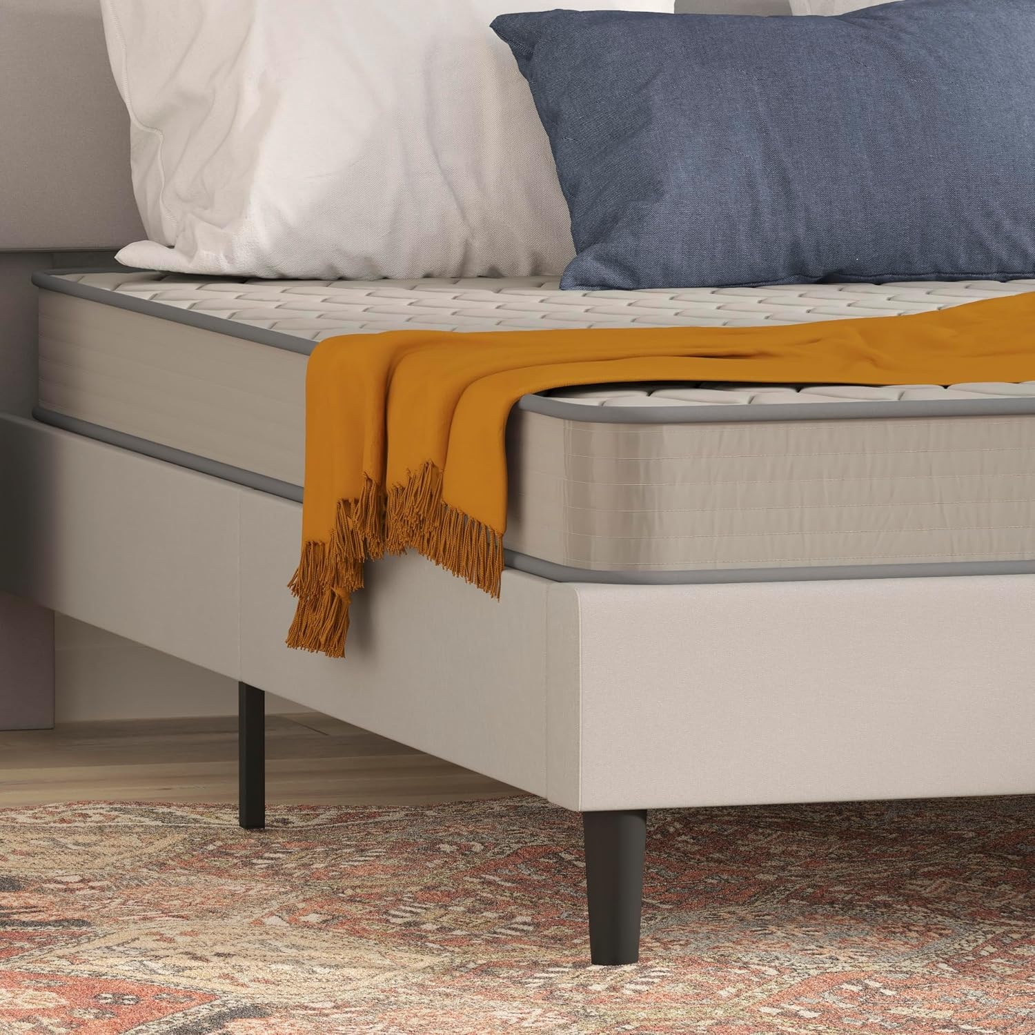 image:imageFlash Furniture Capri Comfortable Sleep 6 Inch CertiPURUS Certified Spring Mattress King Mattress in a Box Grey6 Inch