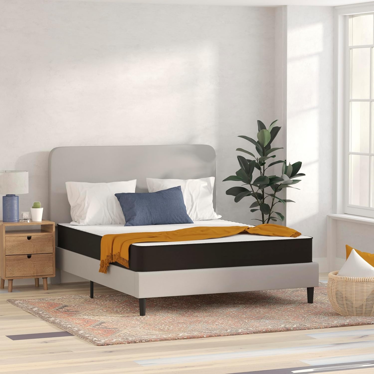 image:imageFlash Furniture Capri Comfortable Sleep 6 Inch CertiPURUS Certified Spring Mattress King Mattress in a Box Grey8 Inch