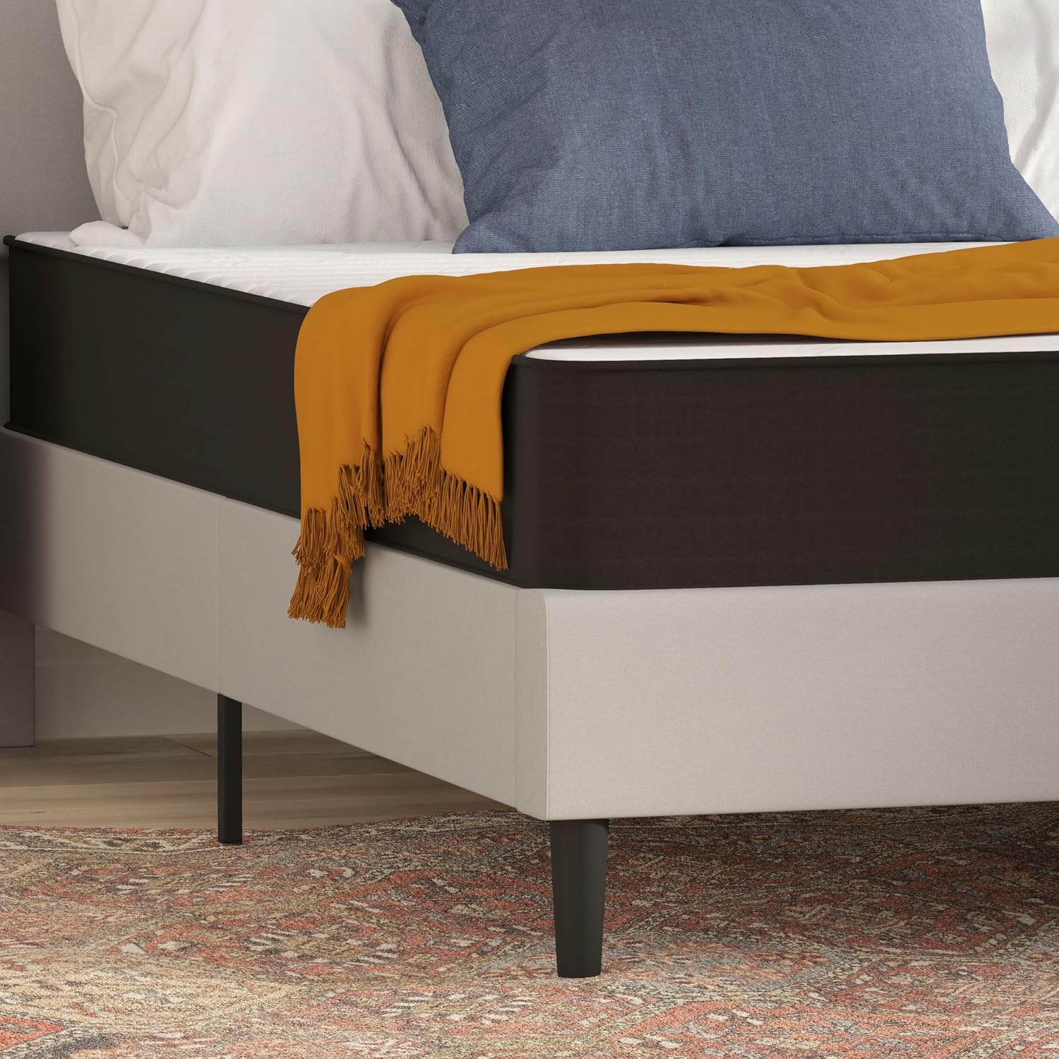 image:imageFlash Furniture Capri Comfortable Sleep 6 Inch CertiPURUS Certified Spring Mattress King Mattress in a Box Grey8 Inch