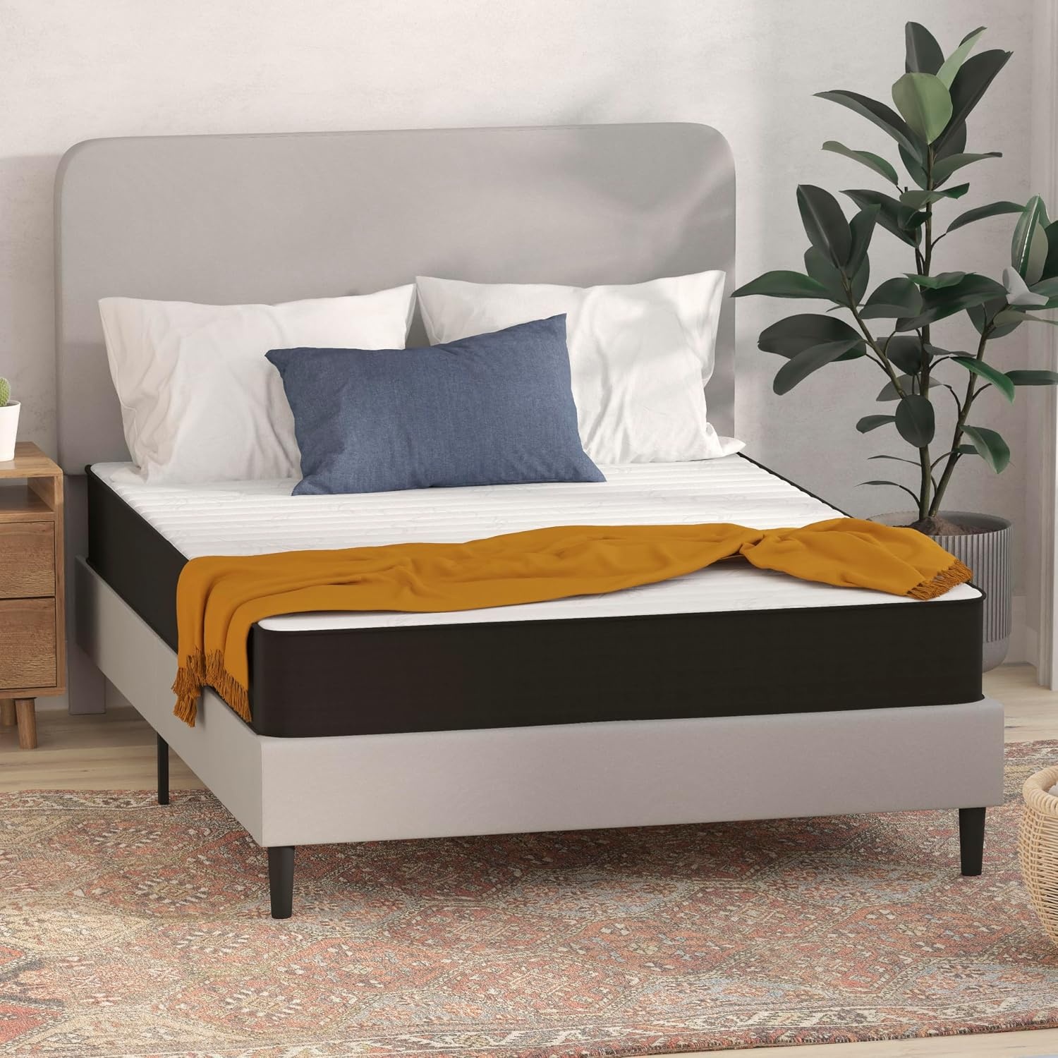image:imageFlash Furniture Capri Comfortable Sleep 6 Inch CertiPURUS Certified Spring Mattress King Mattress in a Box Grey8 Inch