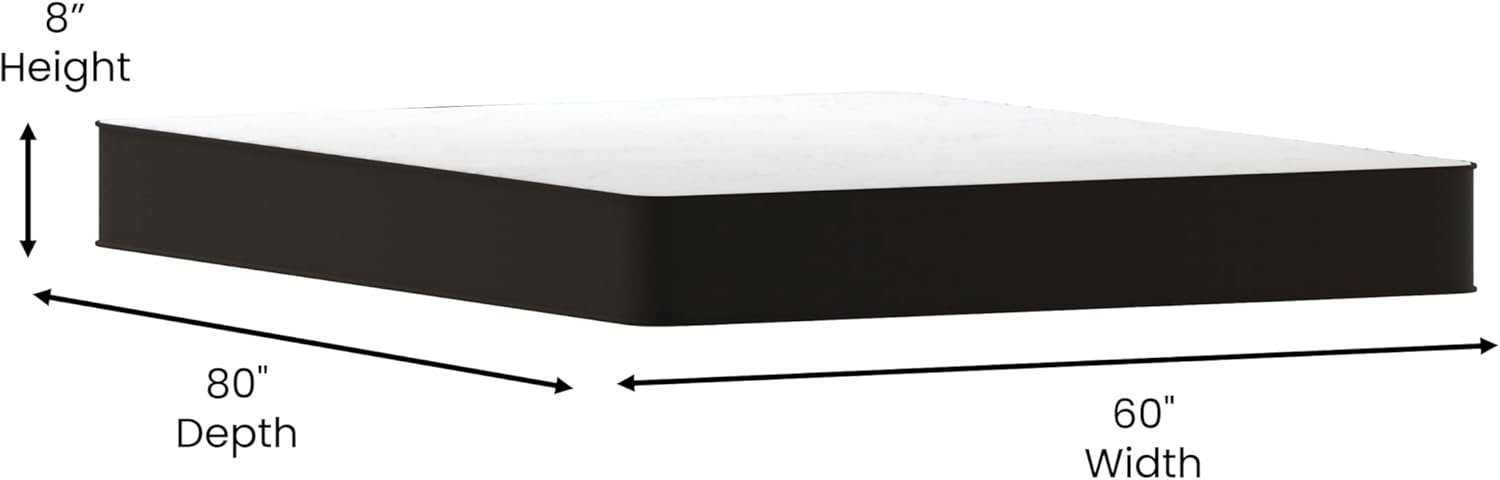 image:imageFlash Furniture Capri Comfortable Sleep 6 Inch CertiPURUS Certified Spring Mattress King Mattress in a Box Grey8 Inch