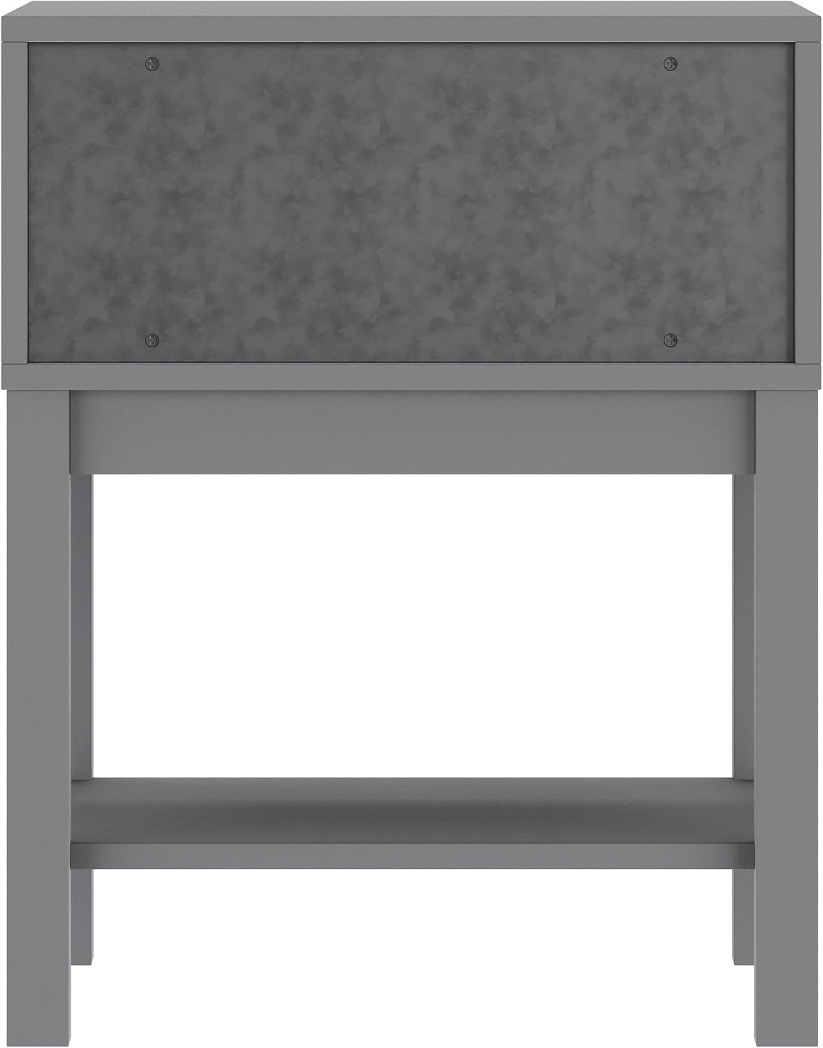 image:imageFlash Furniture Dallas Wood Nightstand Side Table Kids Bedroom End Table with Storage Drawer and Shelf Cutout Handle Smooth Ball Bearing Slides GrayGrey