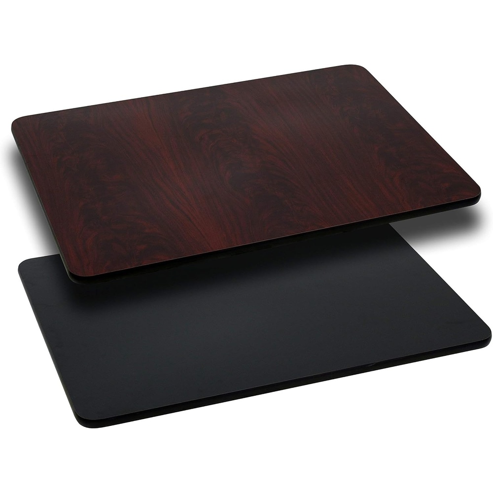 image:imageFlash Furniture Glenbrook 30 x 42 Rectangular Table Top with Black or Mahogany Reversible Laminate Top Pack of 2BlackMahogany