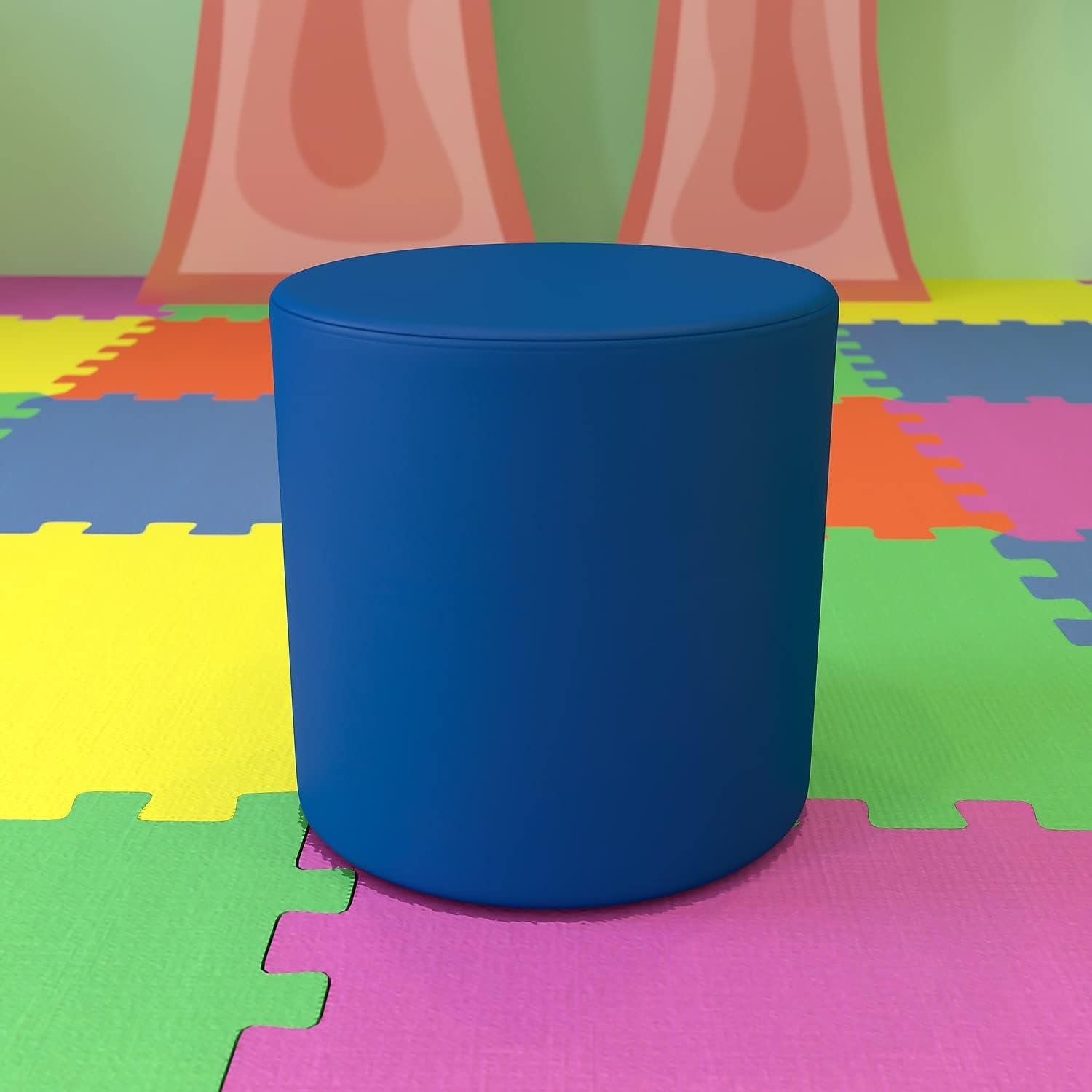 image:imageFlash Furniture Nicholas Soft Seating Flexible Circle for Classrooms and Common Spaces 18 Seat Height Blue