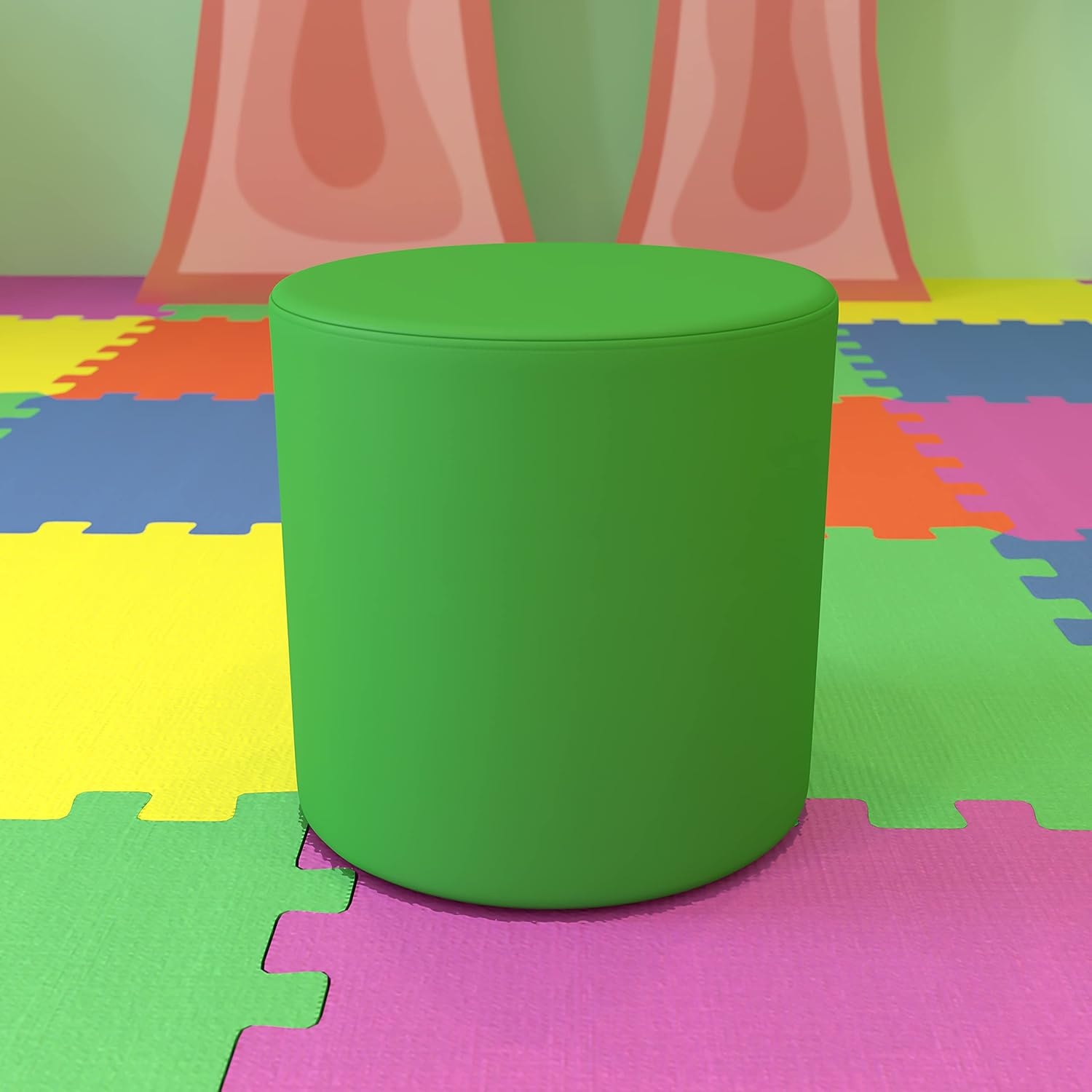 image:imageFlash Furniture Nicholas Soft Seating Flexible Circle for Classrooms and Common Spaces 18 Seat Height GreenGreen