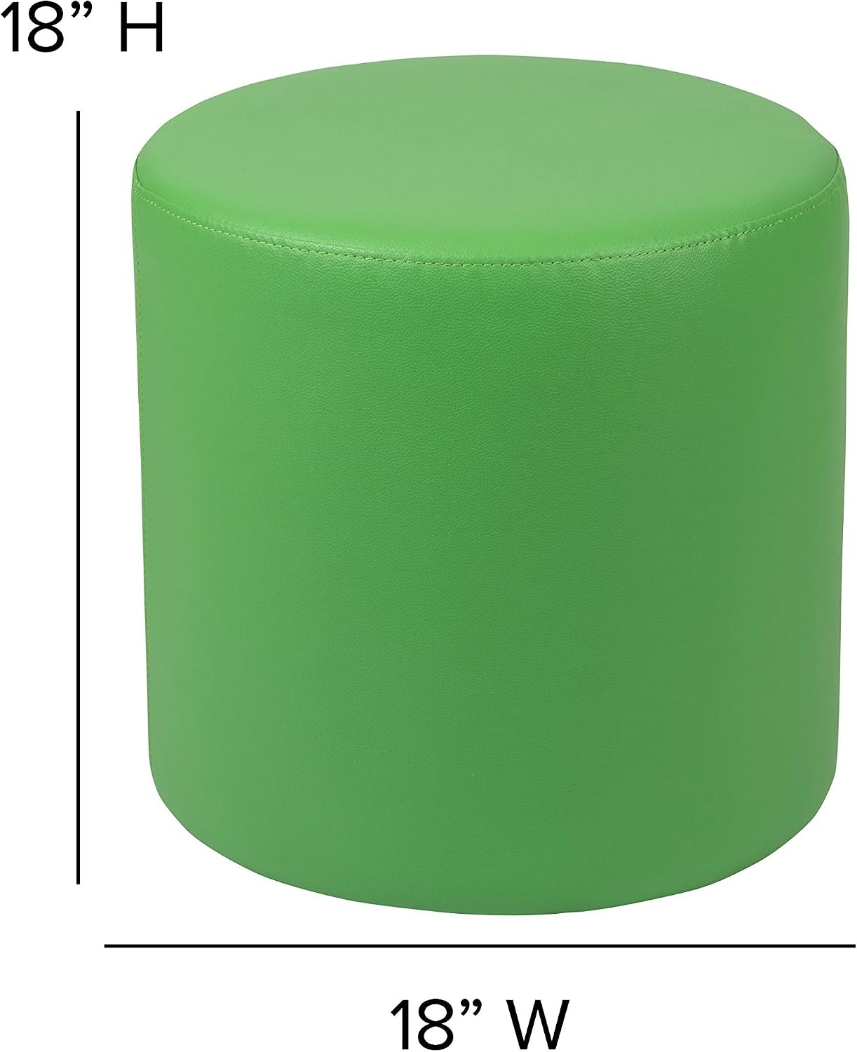 image:imageFlash Furniture Nicholas Soft Seating Flexible Circle for Classrooms and Common Spaces 18 Seat Height GreenGreen