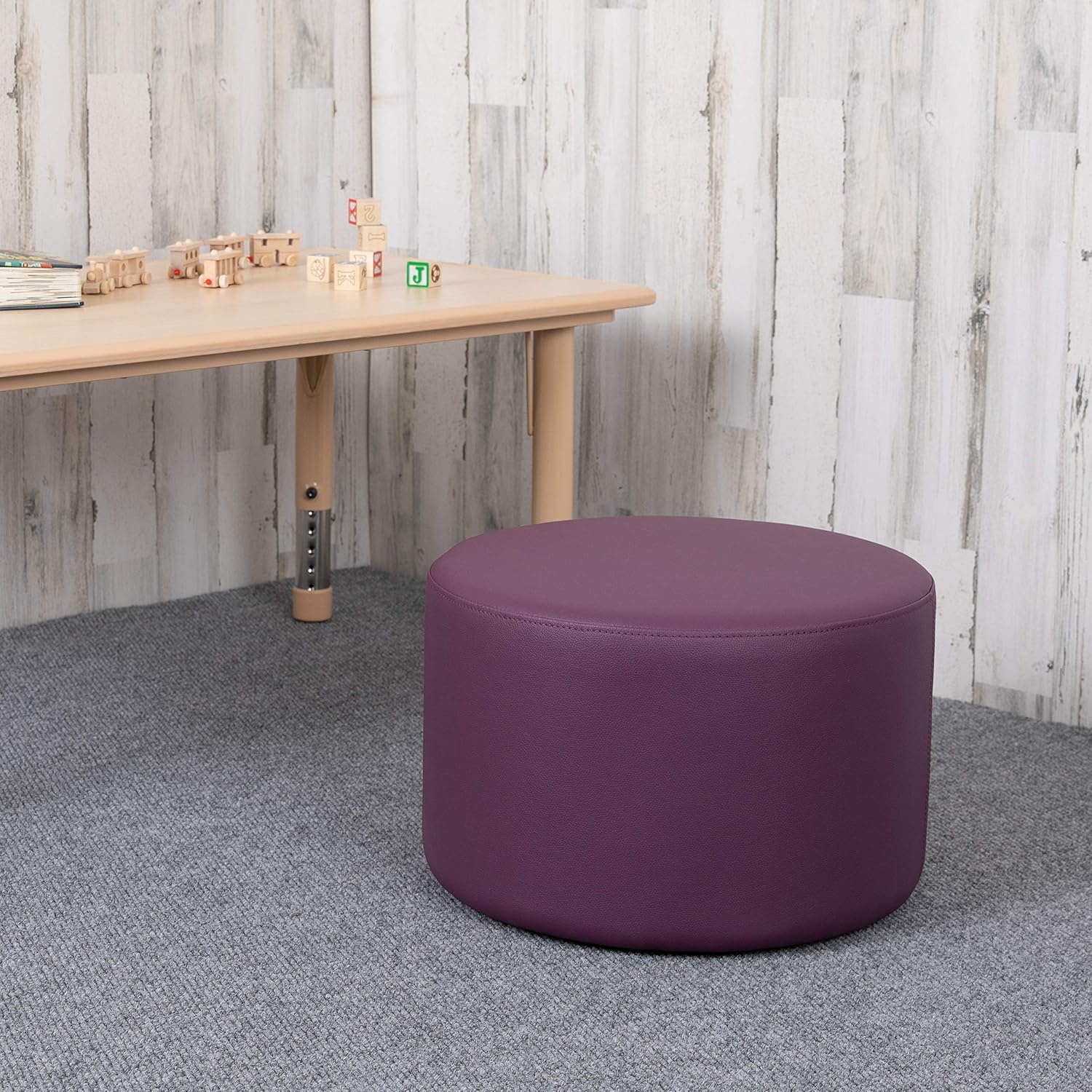 image:imageFlash Furniture Nicholas Soft Seating Flexible Circle for Classrooms and Common Spaces 18 Seat Height GreenPurple