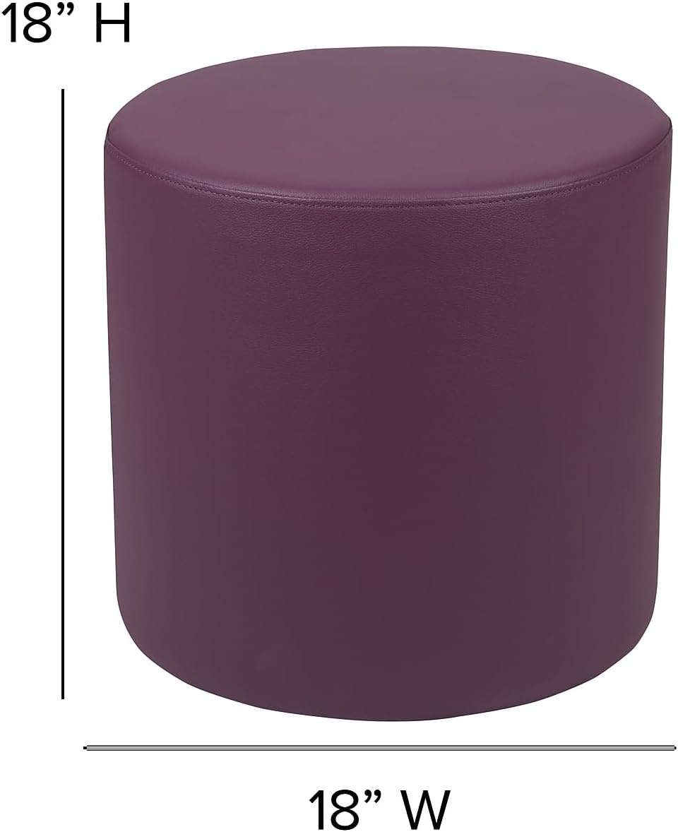 image:imageFlash Furniture Nicholas Soft Seating Flexible Circle for Classrooms and Common Spaces 18 Seat Height GreenPurple