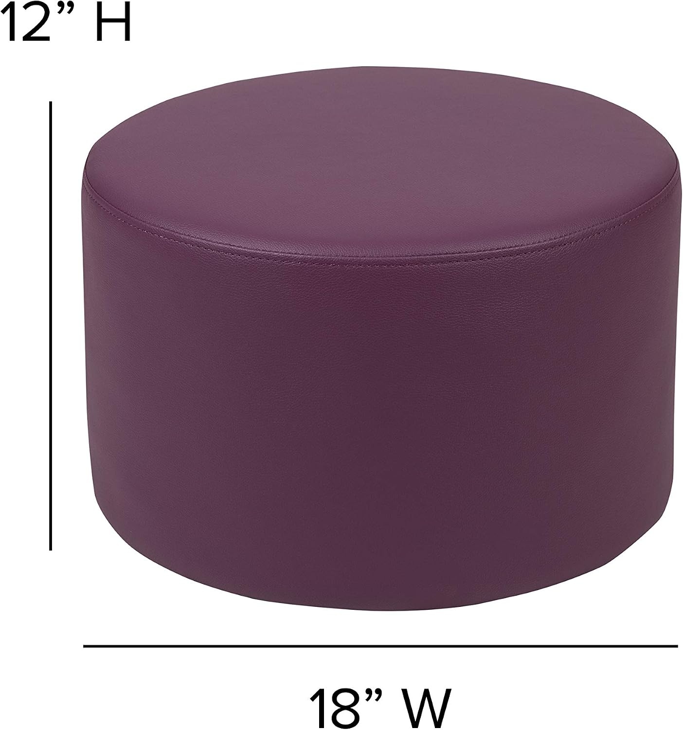 image:imageFlash Furniture Nicholas Soft Seating Flexible Circle for Classrooms and Common Spaces 18 Seat Height GreenPurple