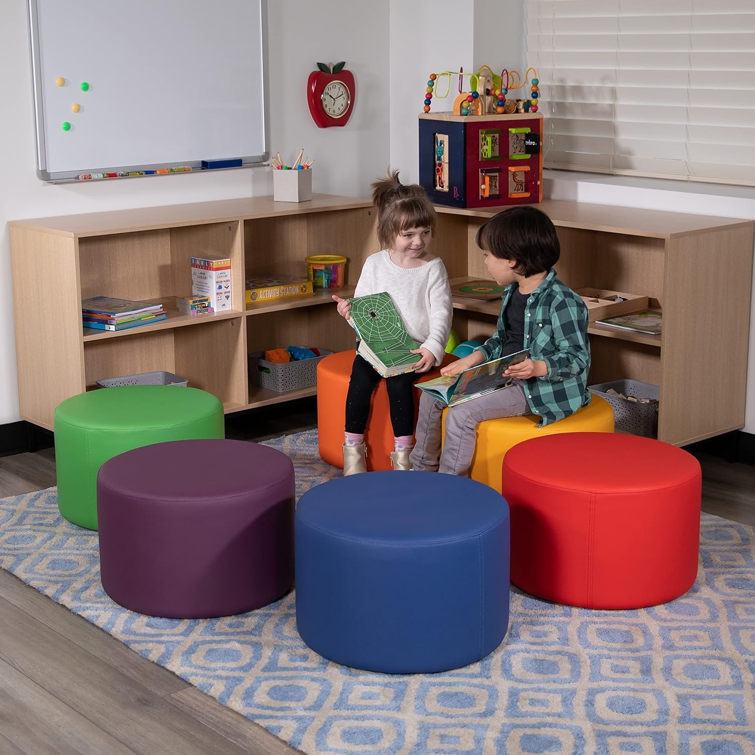 image:imageFlash Furniture Nicholas Soft Seating Flexible Circle for Classrooms and Common Spaces 18 Seat Height GreenYellow