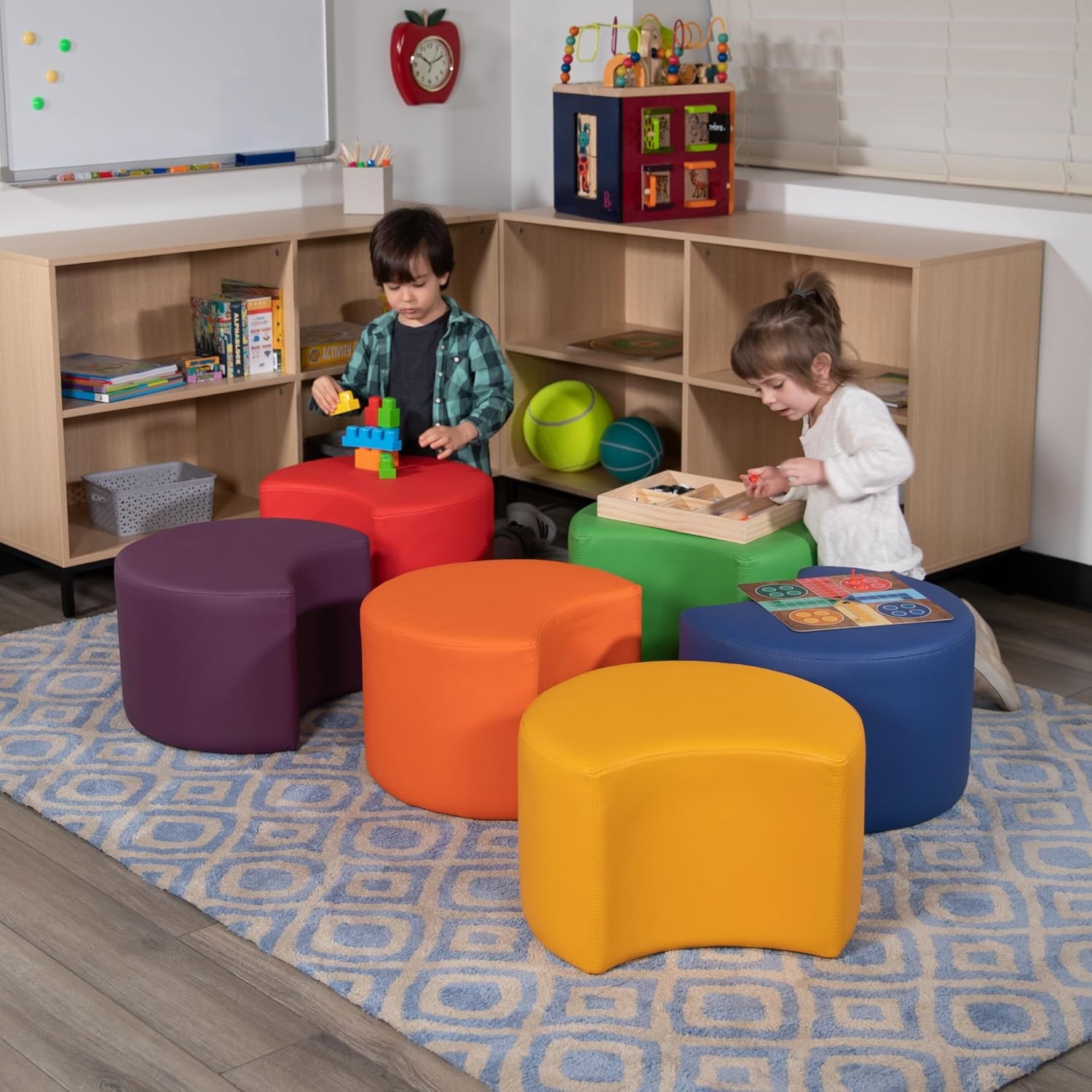 image:imageFlash Furniture Nicholas Soft Seating Flexible Circle for Classrooms and Common Spaces 18 Seat Height GreenYellow