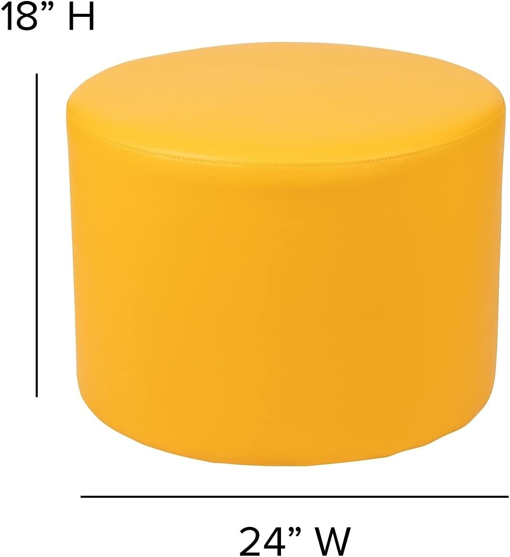 image:imageFlash Furniture Nicholas Soft Seating Flexible Circle for Classrooms and Common Spaces 18 Seat Height GreenYellow