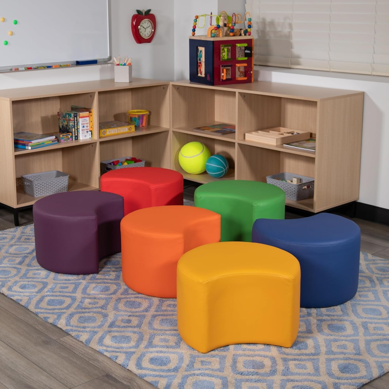 image:imageFlash Furniture Nicholas Soft Seating Flexible Circle for Classrooms and Common Spaces 18 Seat Height GreenYellow