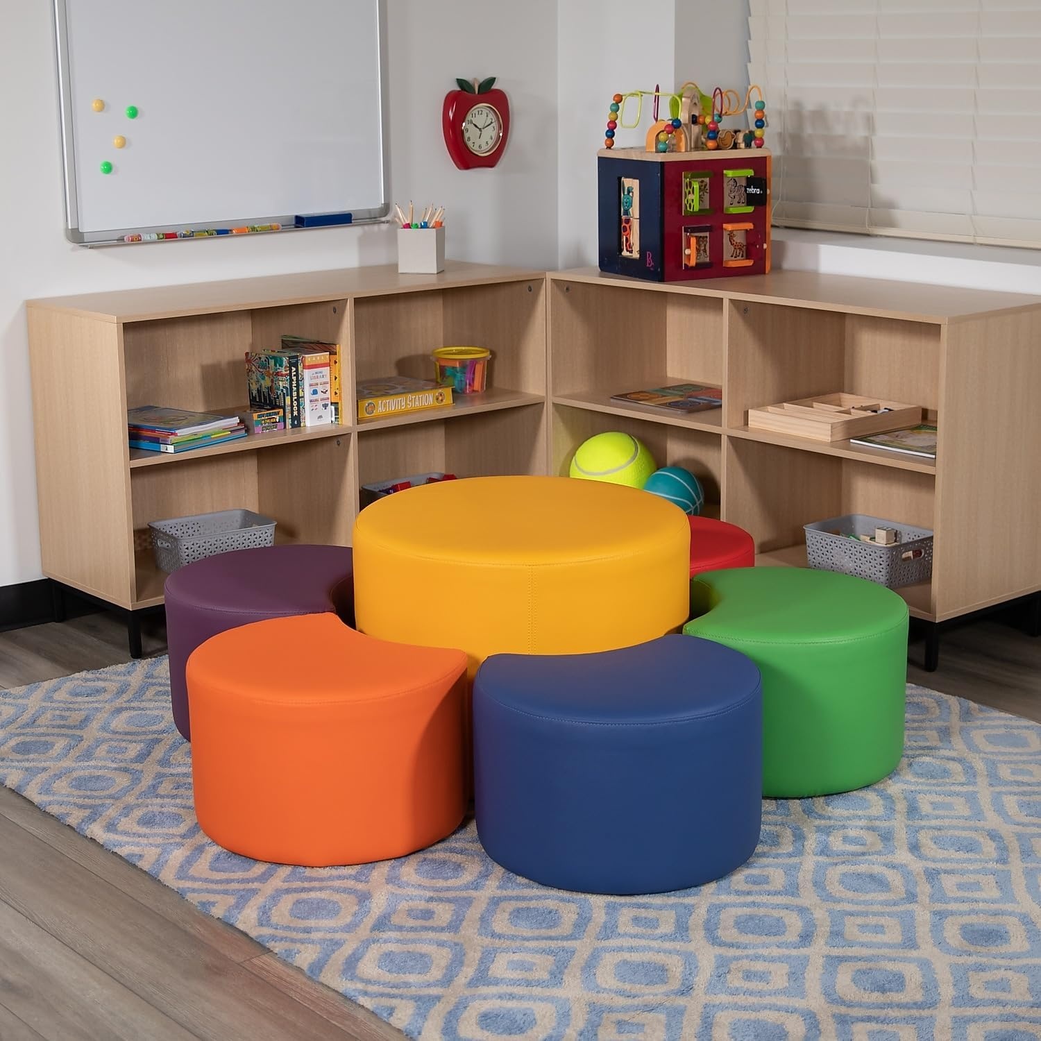 image:imageFlash Furniture Nicholas Soft Seating Flexible Circle for Classrooms and Common Spaces 18 Seat Height GreenYellow