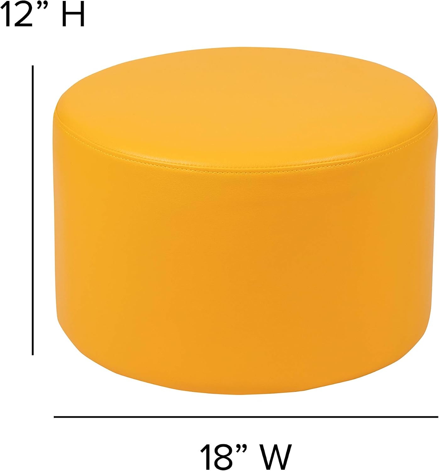 image:imageFlash Furniture Nicholas Soft Seating Flexible Circle for Classrooms and Common Spaces 18 Seat Height GreenYellow
