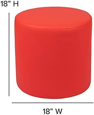 image:imageFlash Furniture Nicholas Soft Seating Flexible Circle for Classrooms and Common Spaces 18 Seat Height Red