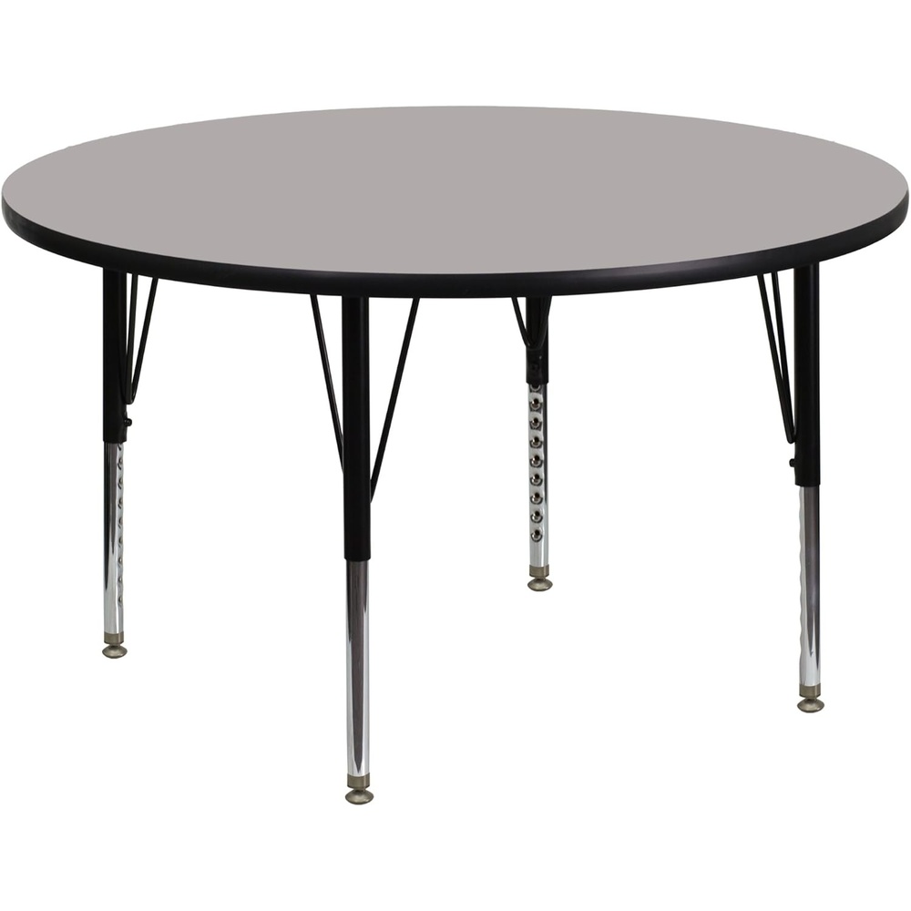 image:imageFlash Furniture 42 Round Grey HP Laminate Activity Table Height Adjustable Short LegsGrey
