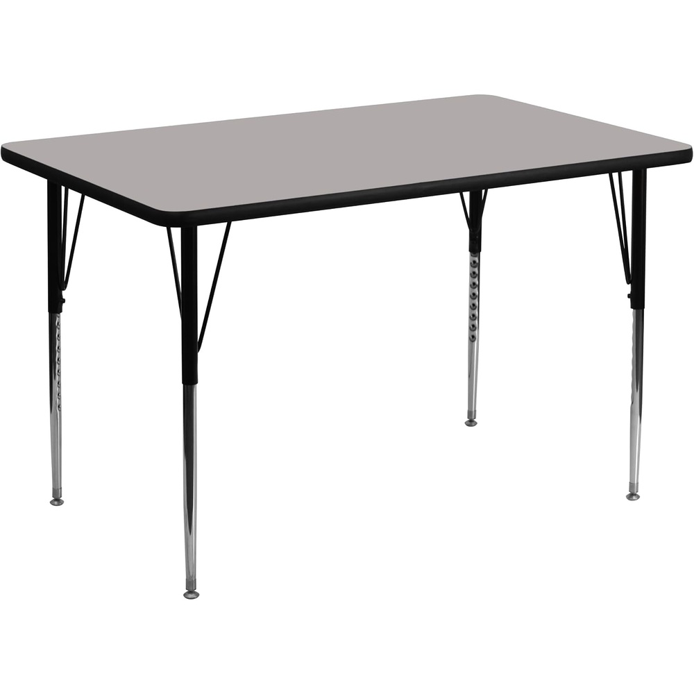 image:imageFlash Furniture Wren 36W x 72L Rectangular Oak HP Laminate Activity Table Standard Height Adjustable LegsGrey