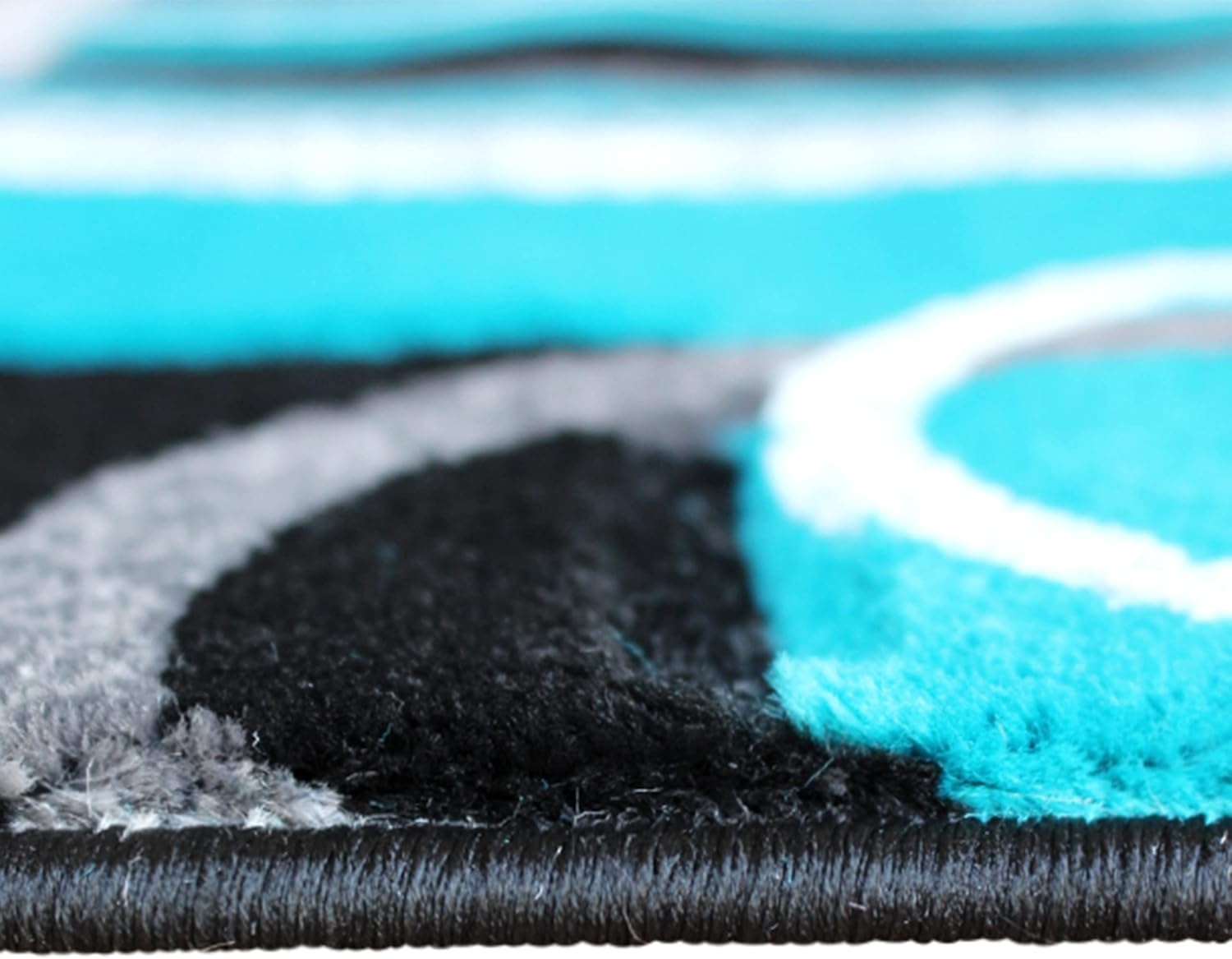 image:imageFlash Furniture Audra Collection Geometric Abstract Area Rug HighLow Pile Turquoise Olefin Rug 2 x 7 Area Rug Jute Backing Entryway Living Room BedroomTurquoise