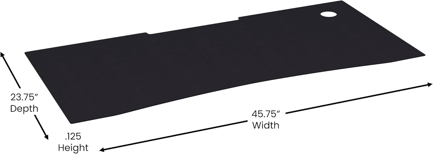 image:imageFlash Furniture Mallot Mega Size Extended Gaming Mouse Pad Black Anti Slip Rubber Base 4575 x 2375 x 125 Micro Weave Top Large Home Office Desk Mat238L x 458W inches