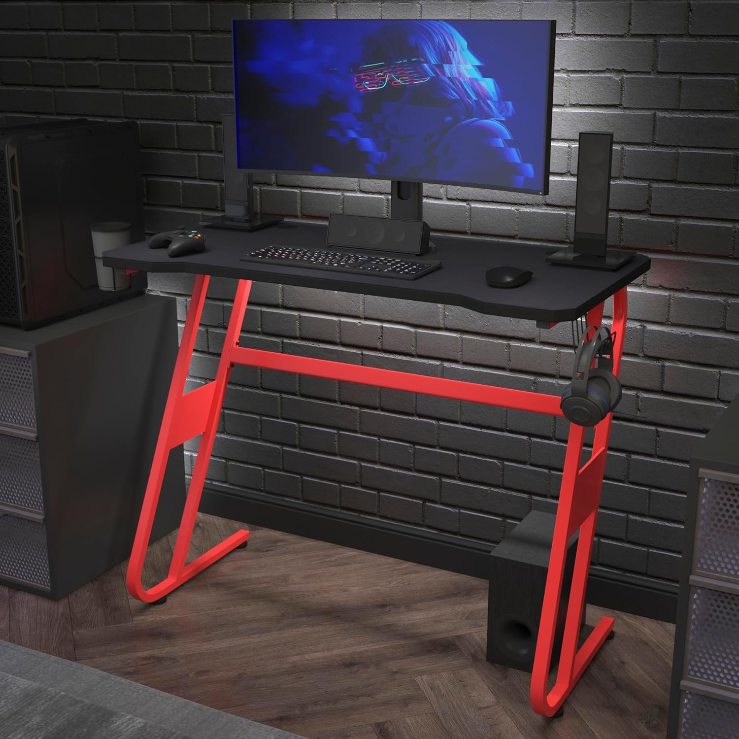 image:imageFlash Furniture Mallot Mega Size Extended Gaming Mouse Pad Black Anti Slip Rubber Base 4575 x 2375 x 125 Micro Weave Top Large Home Office Desk Mat235L x 458W inches
