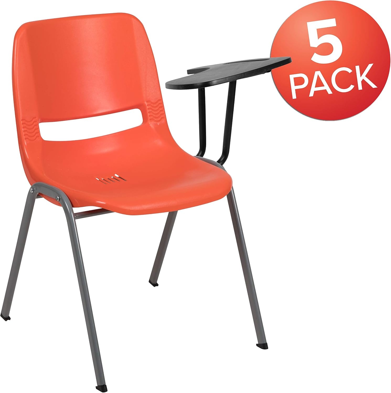 image:imageFlash Furniture Orange Ergonomic Shell Chair with Left Handed FlipUp Tablet ArmOrange