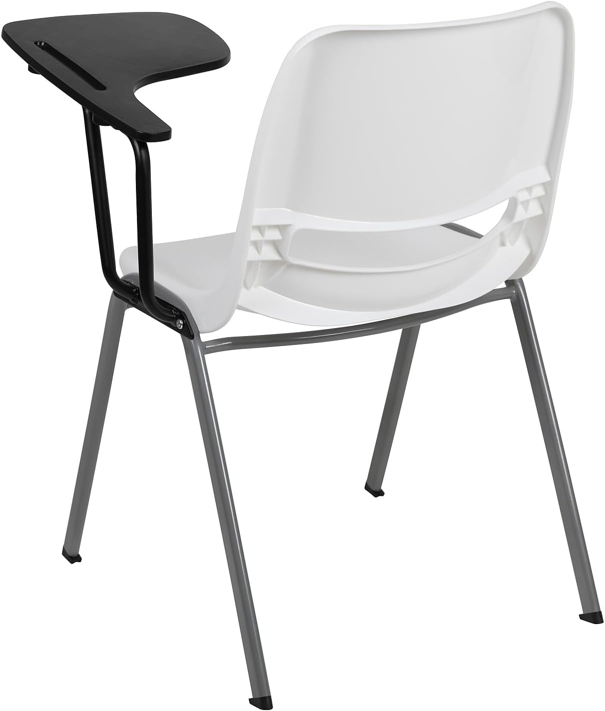 image:imageFlash Furniture Orange Ergonomic Shell Chair with Left Handed FlipUp Tablet ArmWhite