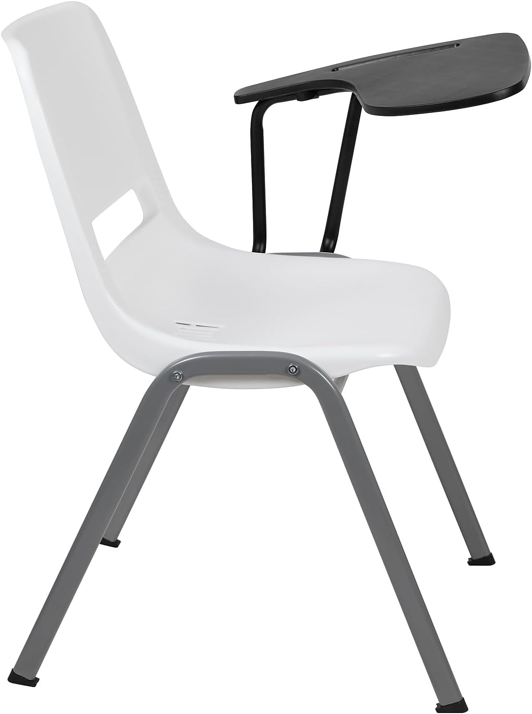 image:imageFlash Furniture Orange Ergonomic Shell Chair with Left Handed FlipUp Tablet ArmWhite