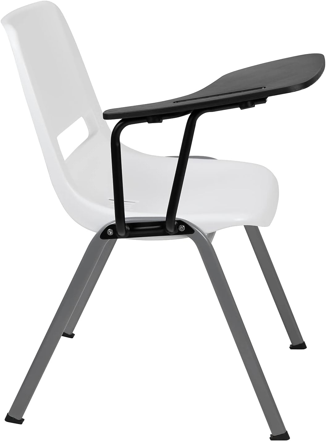 image:imageFlash Furniture Orange Ergonomic Shell Chair with Left Handed FlipUp Tablet ArmWhite