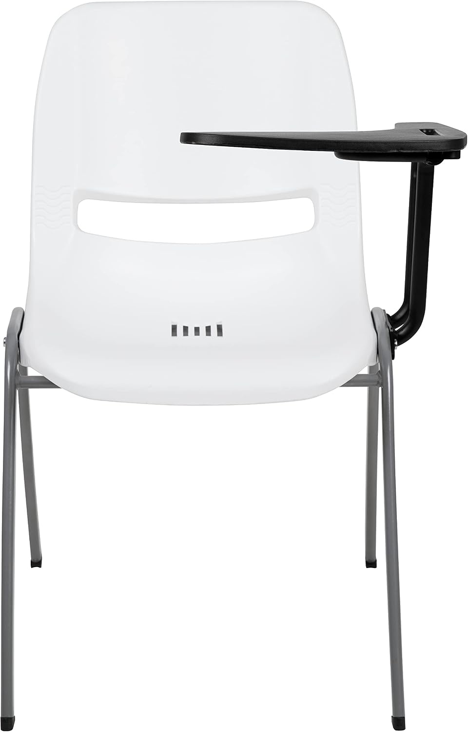 image:imageFlash Furniture Orange Ergonomic Shell Chair with Left Handed FlipUp Tablet ArmWhite