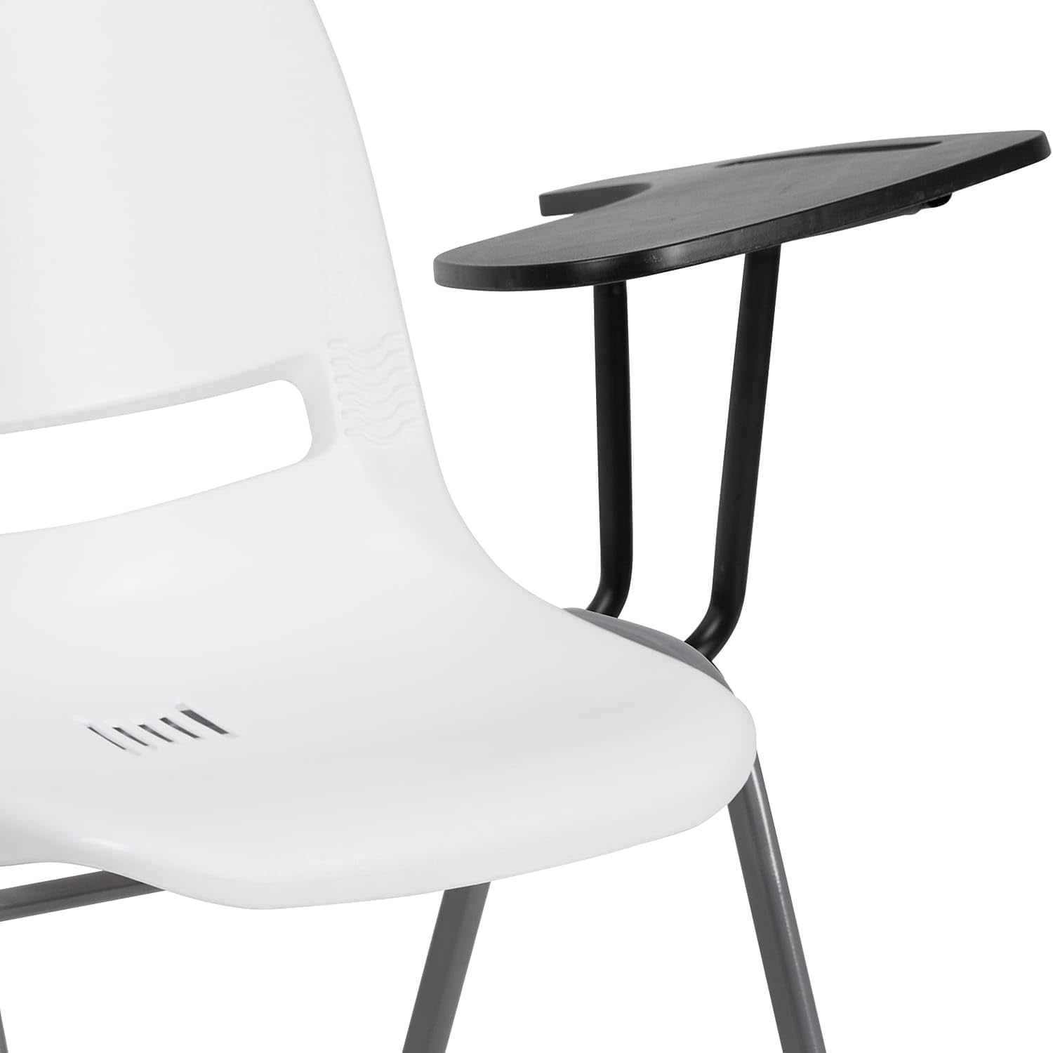 image:imageFlash Furniture Orange Ergonomic Shell Chair with Left Handed FlipUp Tablet ArmWhite