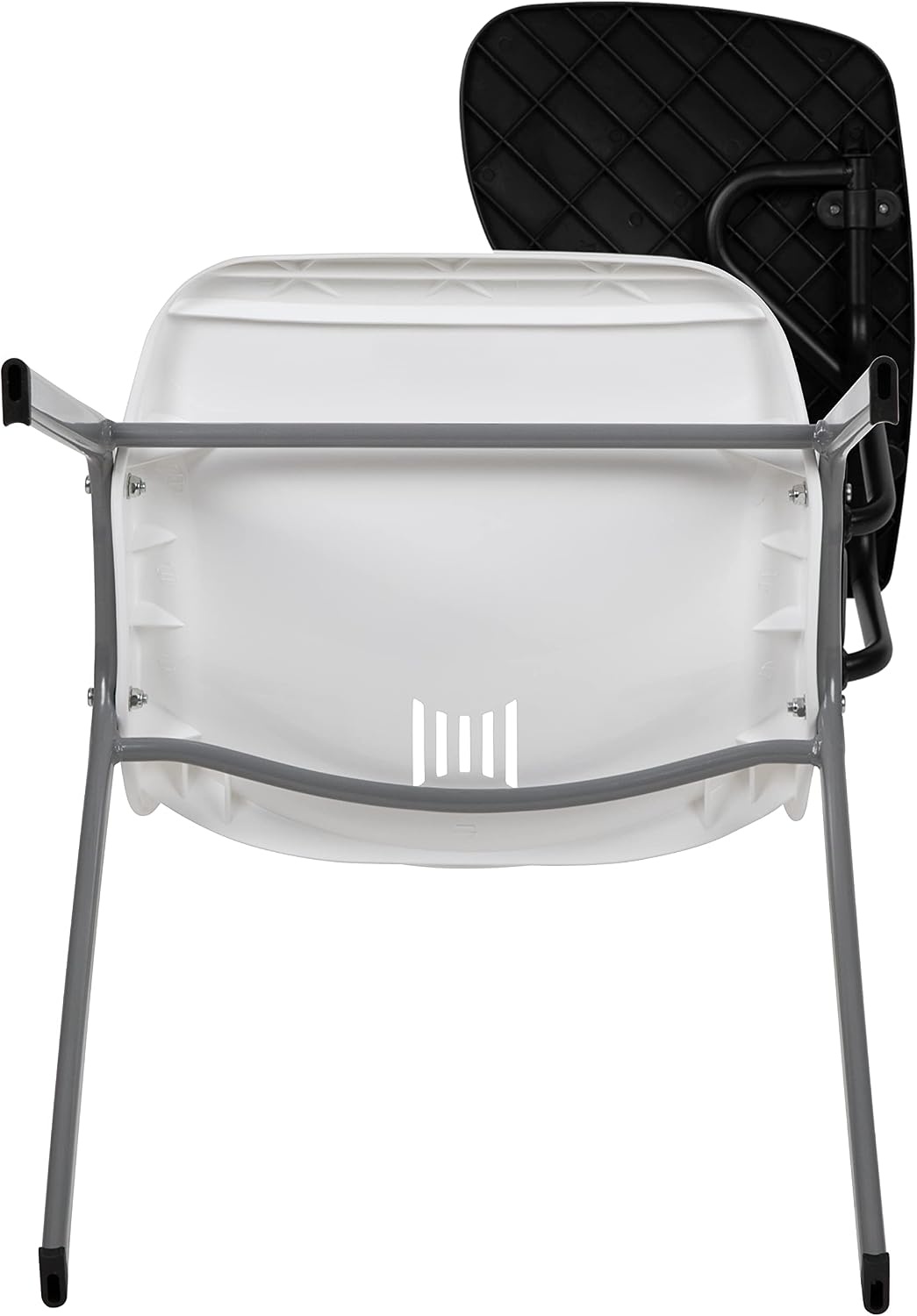 image:imageFlash Furniture Orange Ergonomic Shell Chair with Left Handed FlipUp Tablet ArmWhite