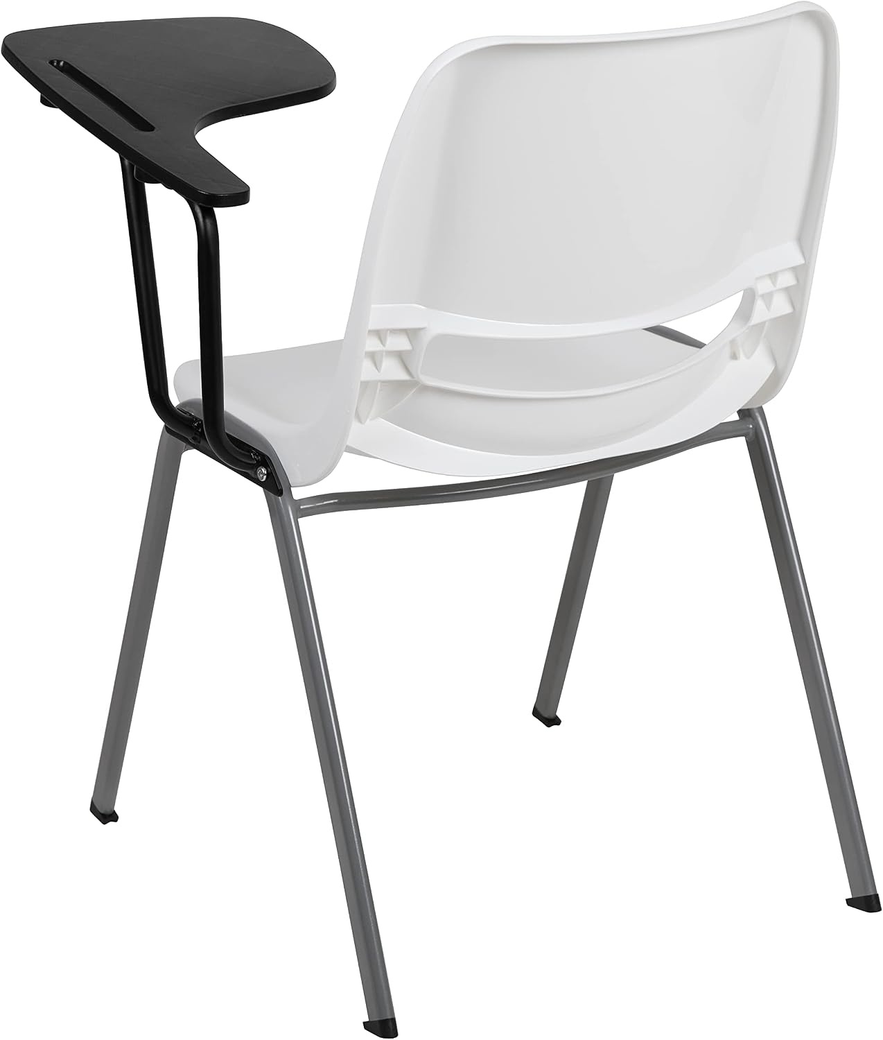 image:imageFlash Furniture Orange Ergonomic Shell Chair with Left Handed FlipUp Tablet ArmWhite