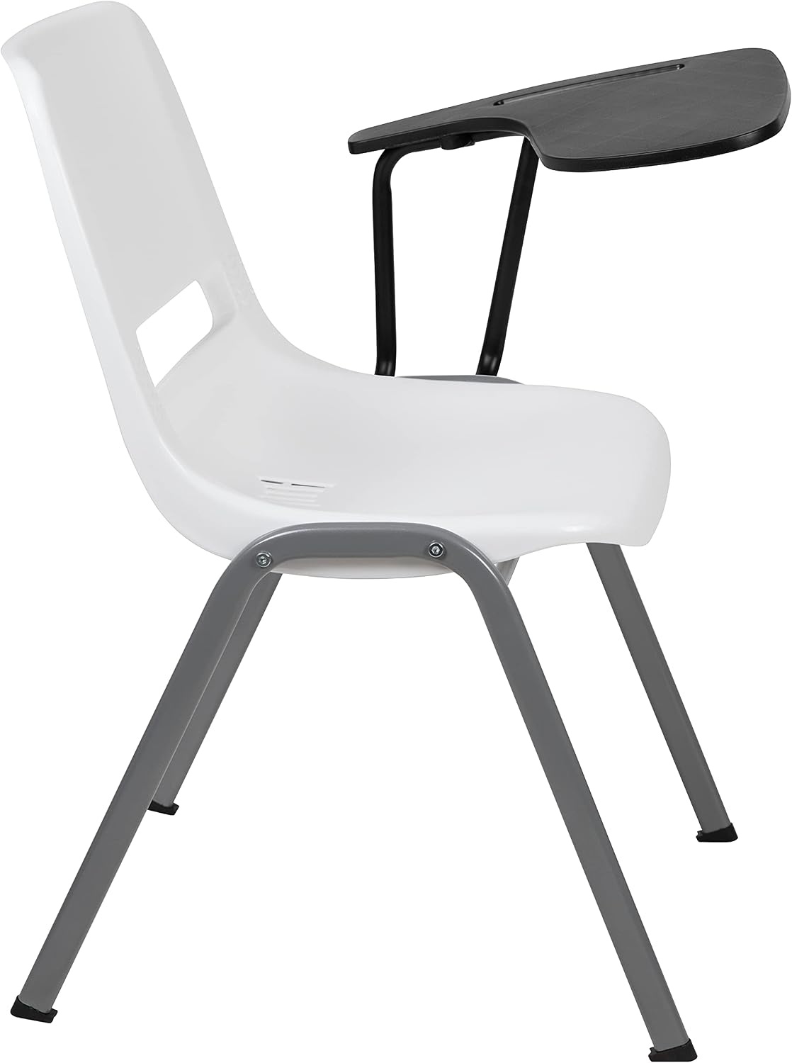 image:imageFlash Furniture Orange Ergonomic Shell Chair with Left Handed FlipUp Tablet ArmWhite