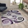 Flash Furniture Audra Collection Geometric Abstract Area Rug – High-Low Pile Turquoise Olefin Rug – 2′ x 7′ Area Rug – Jute Backing – Entryway, Living Room, Bedroom(Turquoise)