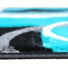 Flash Furniture Audra Collection Geometric Abstract Area Rug – High-Low Pile Turquoise Olefin Rug – 2′ x 7′ Area Rug – Jute Backing – Entryway, Living Room, Bedroom(Turquoise)