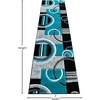 Flash Furniture Audra Collection Geometric Abstract Area Rug – High-Low Pile Turquoise Olefin Rug – 2′ x 7′ Area Rug – Jute Backing – Entryway, Living Room, Bedroom(Turquoise)